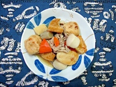 さつま揚げとがんもと野菜の煮物